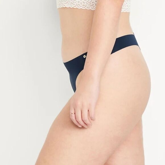Medium old navy Low-Rise No-Show Thong Color navy women essential basic intimate - Picture 6 of 15